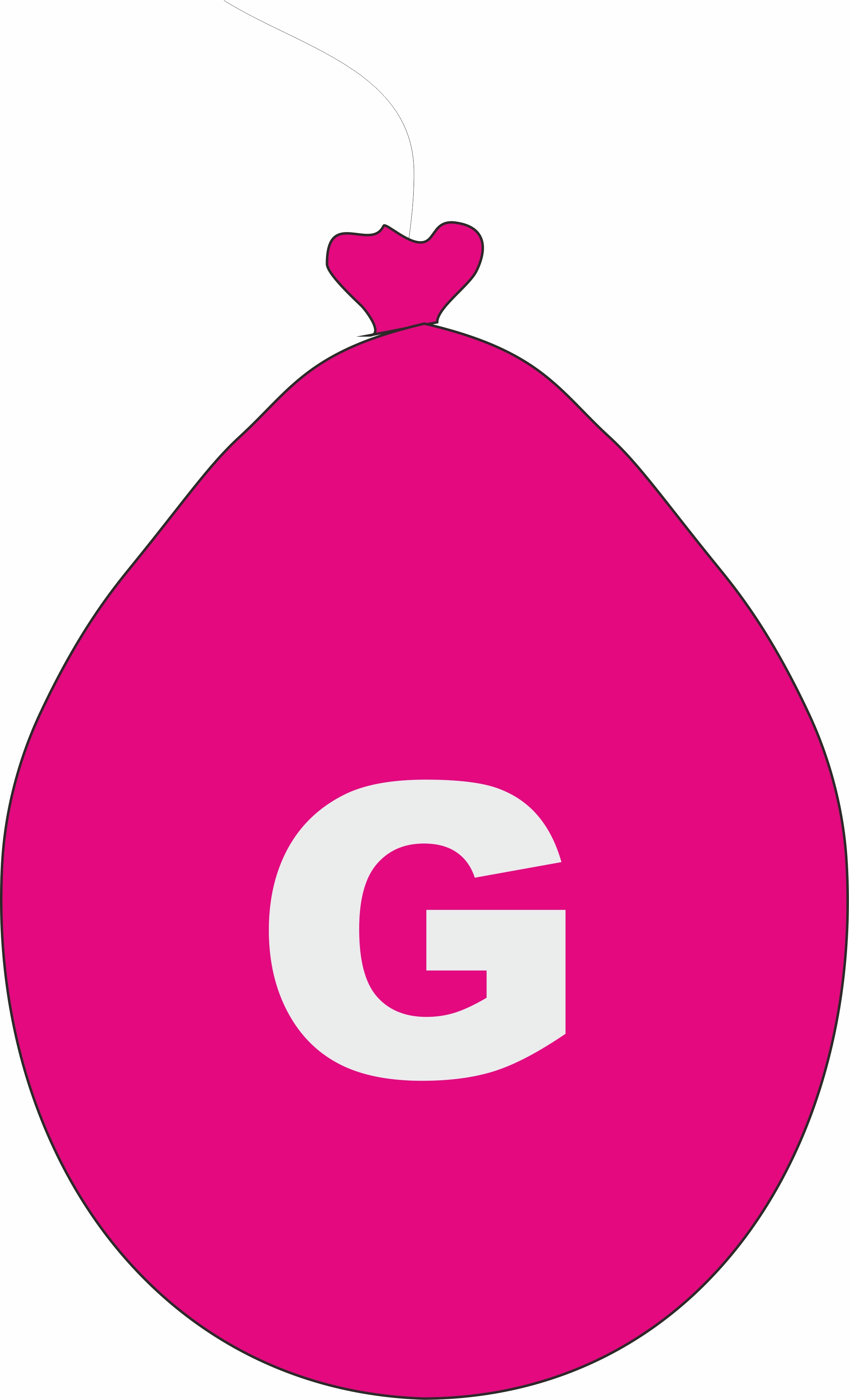 Balónek písmeno G růžové